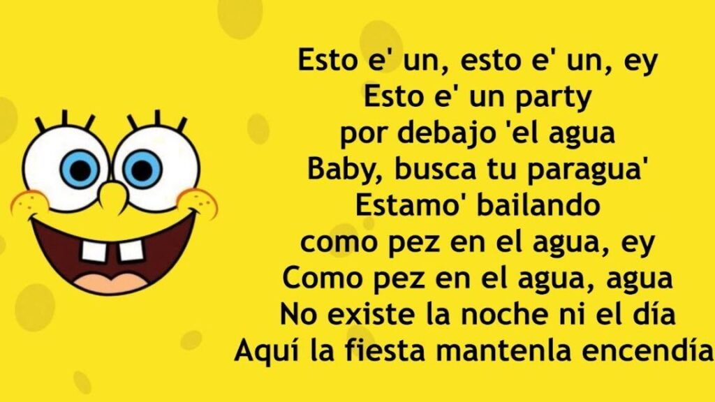 letra de la cancion de bob esponja