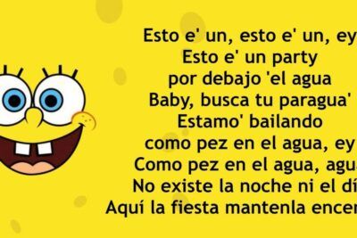 Letra de la canción Bob Esponja - Encuéntrala aquí